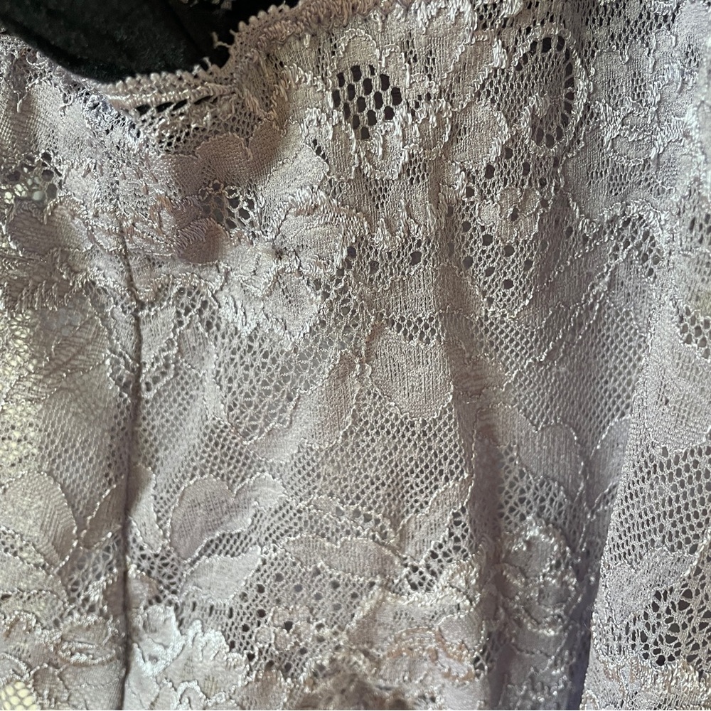 Free People Intimately Surplice Open Back bodysuit on board long sleeves lace M - Picture 8 of 13